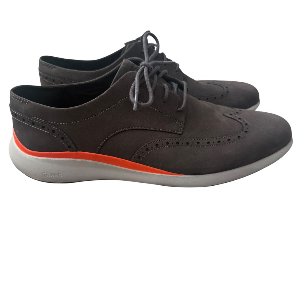 Cole Haan Grand Troy Wingtip Oxford Pavement Grey C33765 Mens Size 12 M